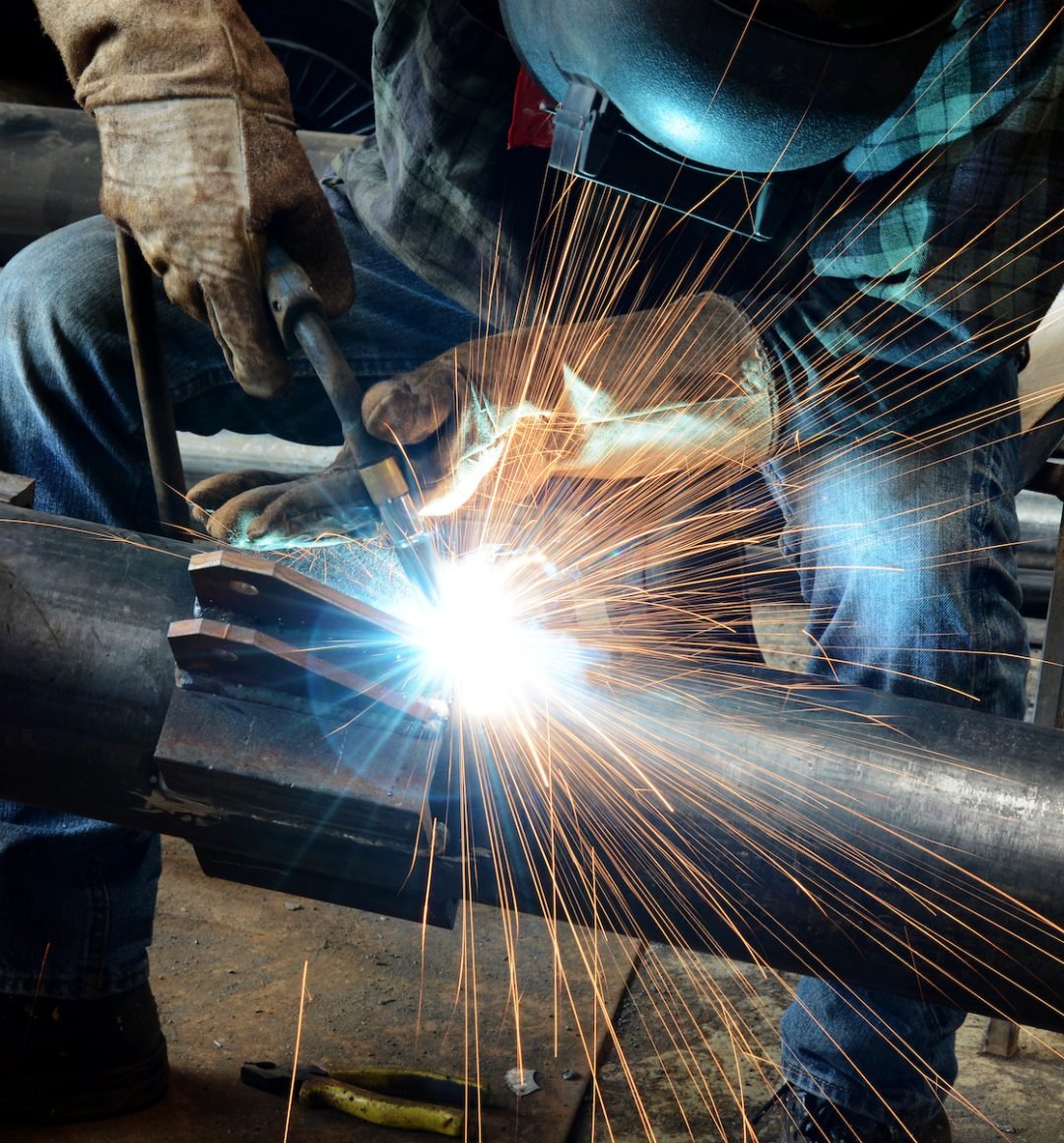 Welder at work